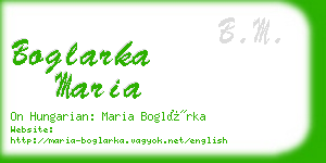 boglarka maria business card